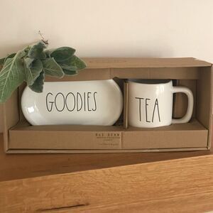 Rae Dunn by Magenta Ceramic Tea and Goodies Set.
